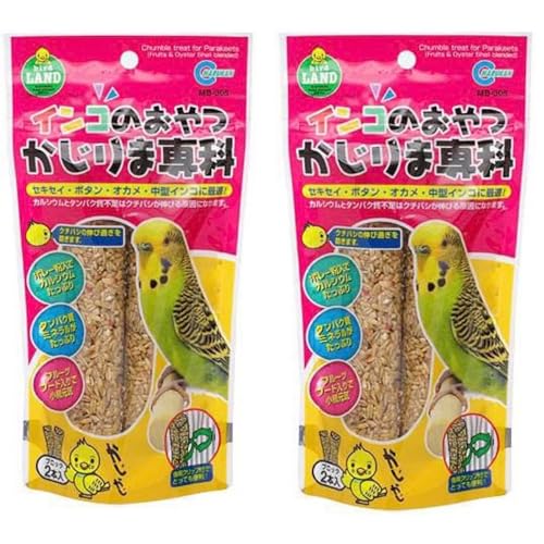 マルカン インコのおやつ かじりま専科 ２本入り 鳥 おやつ スナック・ビスケット (２袋)のサムネイル