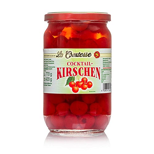 Cocktail-Kirschen, rot, ohne Stiel & Stein, 750g