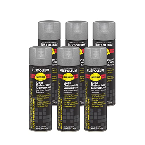 Rust-Oleum V2185838 High Performance V2100 System Galvanizing Compound Spray 20-Ounce Cold 6-Pack