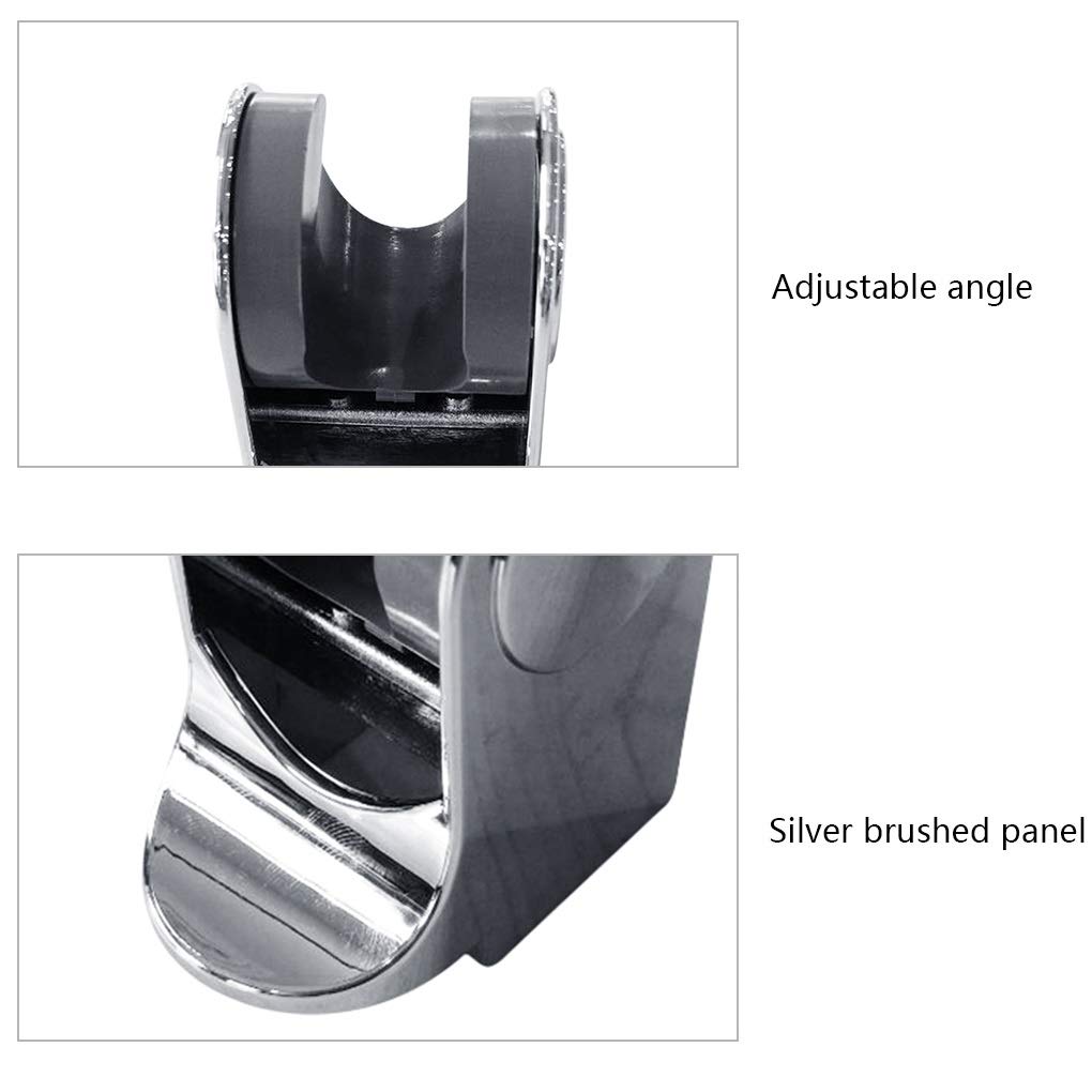 Soporte para cabezal de ducha ajustable Autoadhesivo Pedido de mano Sin cabeza de ducha Rack Punch-Free Chrome Baño Montaje de pared Soporte de pared
