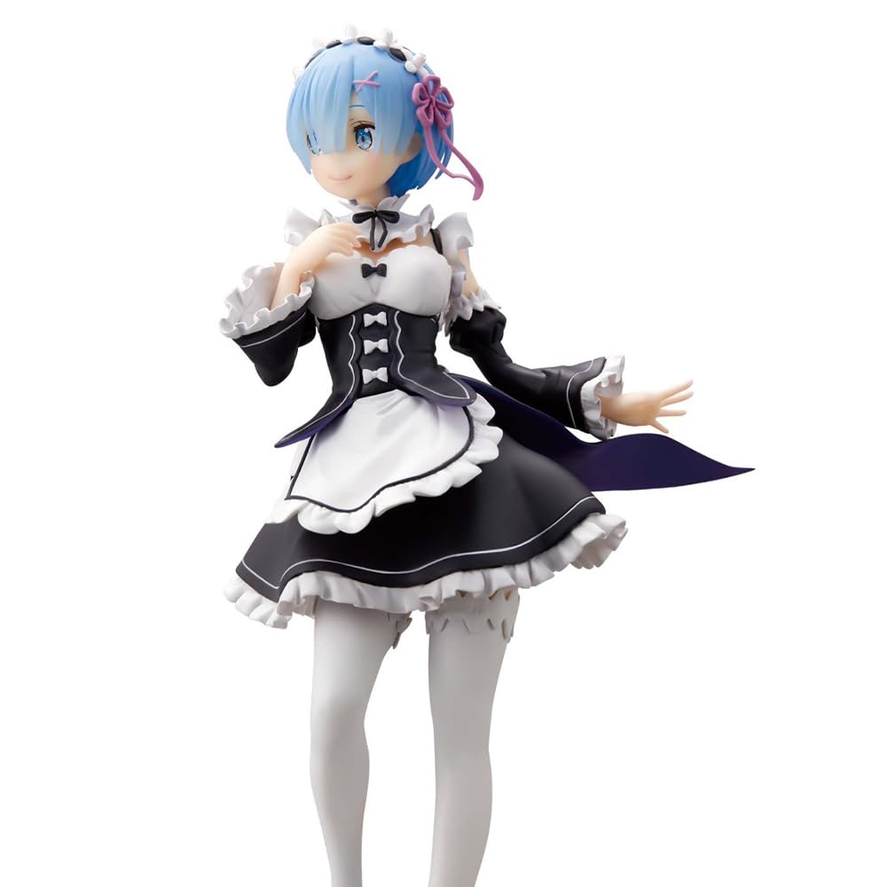 DEXSHUN Re:0 Figura Anime Remu Figura Sirvienta Modelo REM Estatua PVC Manga Girl Colección Regalo