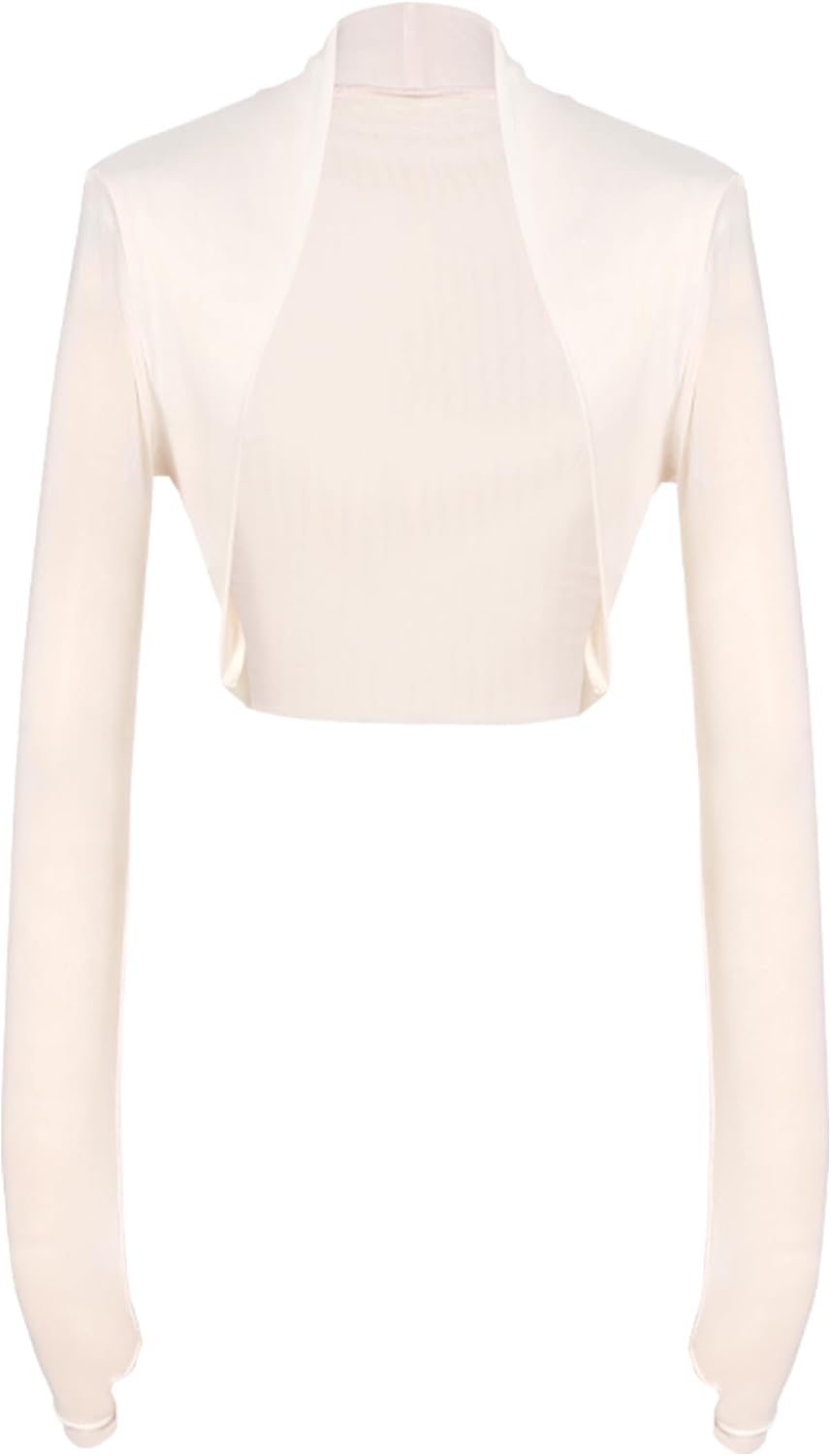 Women Long Sleeve Cropped Shrug