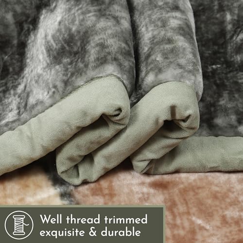 Image of Signature Special Limited Edition Super Soft Double Layered Blanket - 1100 GSM Winter Luxury - Reversible, Ultra Warm & Plush - King & Single Bed (Geometric Harmoney, Double)