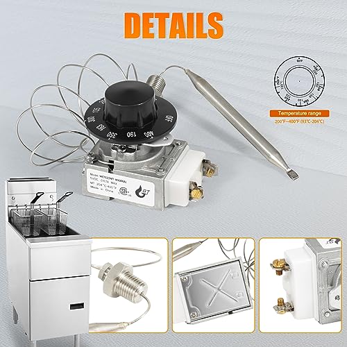 Compare 60125401 Deep Fryer Thermostat with Knob Switch, Millivolt