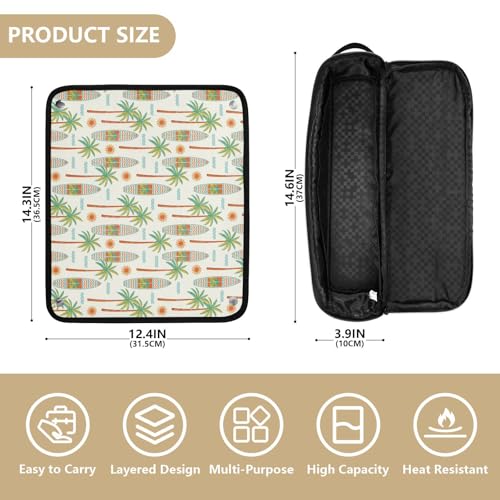 Bolsa de viaje para herramientas de cabello y tapete resistente al calor organizador para planchas, rizadores y accesorios de cabello miniatura 4