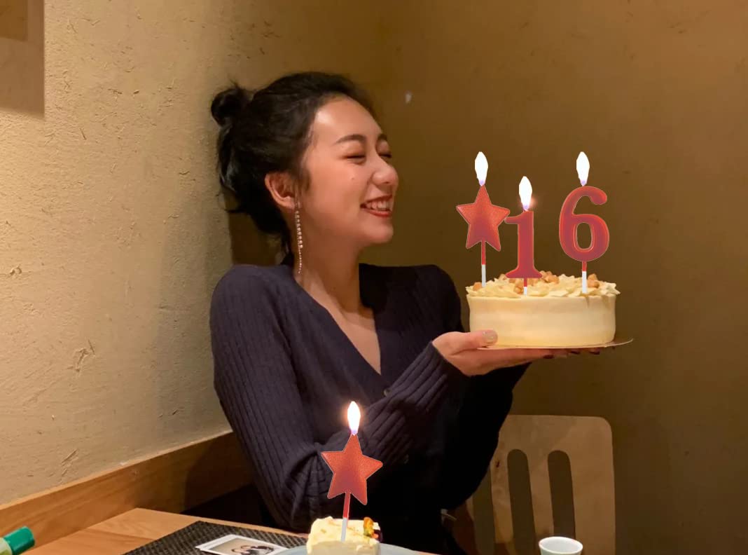 candle✣candle 　no2 Amazon.com: Red Birthday Candles 2 Candle 2nd Two Years Cake