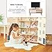NUOBESTY Dollhouse Miniature TV with Television Cabinet Model, Mini TV and TV Stand Toy Doll House Furniture for Dollhouse Living Room Accessories Home Decoration