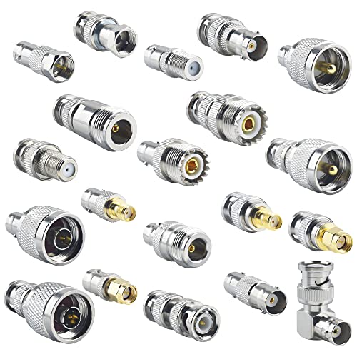 Image of 20pcs BNC Connector Kits BNC to SMA /BNC to BNC /BNC to UHF /BNC to N /BNC to F RF Coax BNC Adapter Male to Female Cable Converter