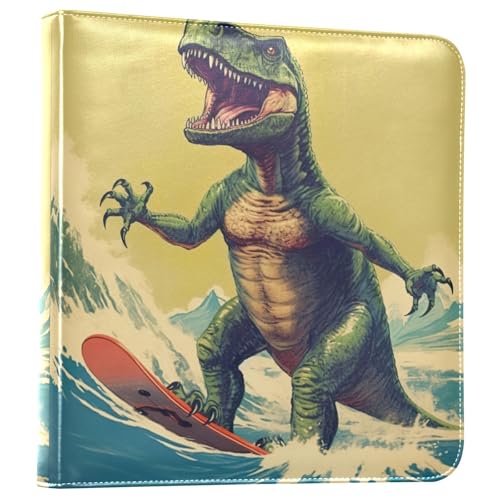 Álbum de Fotos Adhesivo para Manualidades, Álbum Vintage con Tema de Dinosaurios y Surf, Encuadernación de 3 Anillas, Libro de Fotos con 40 Páginas para Fotos de 8x10 pulgadas miniatura 1