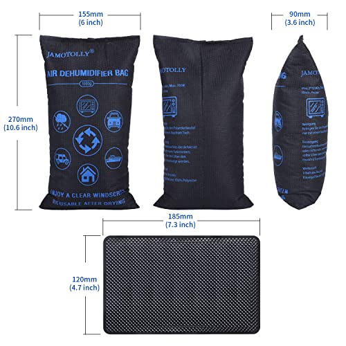 Deumidificatore per auto, riutilizzabile, 1 kg, granulato con cuscinetti antiscivolo, aiuta a prevenire l'appannamento dei vetri e previene gli odori sgradevoli, perfetto per auto, guardaroba - Image 5