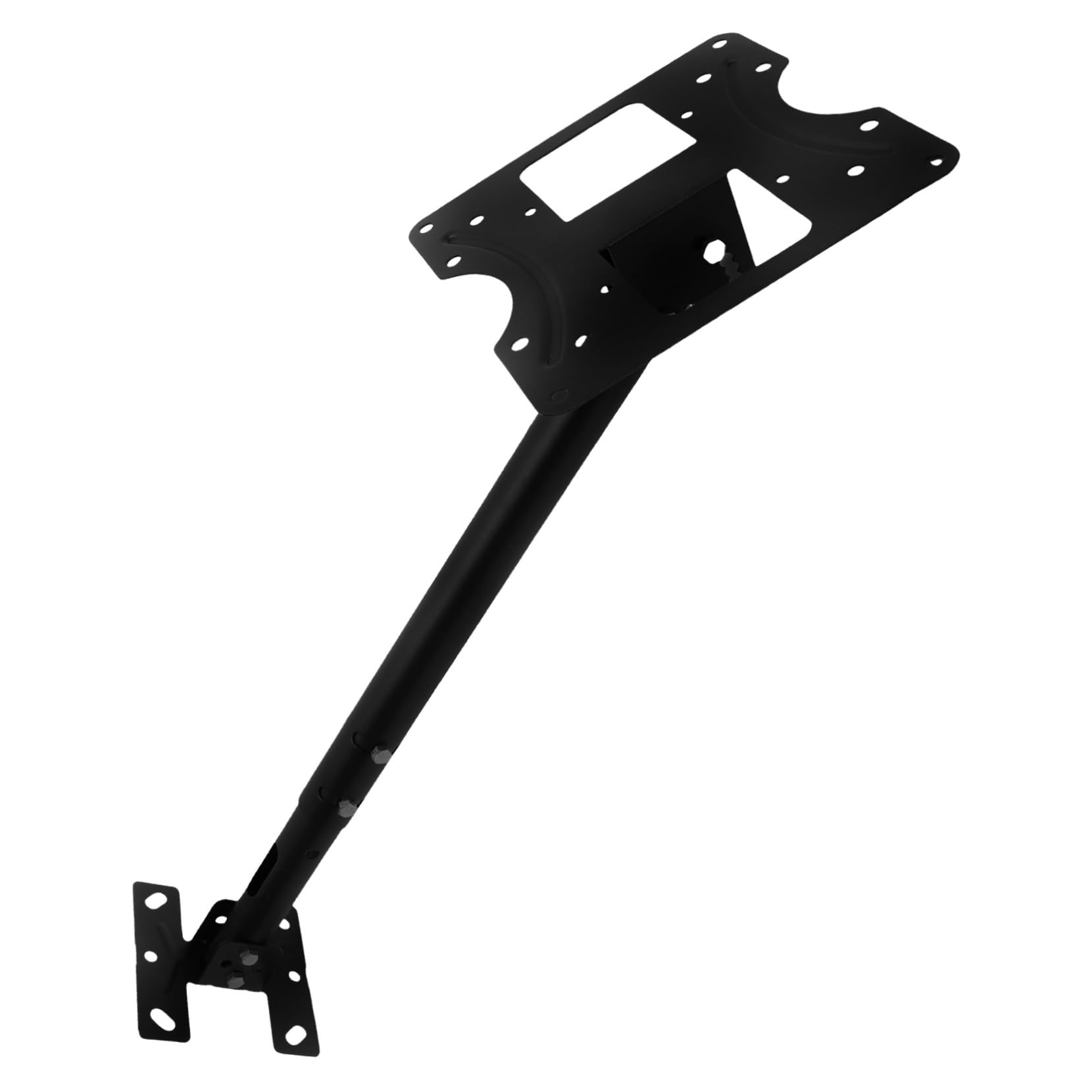 Supporto Tv a Soffitto e Parete per Monitor 14-42 Pollici | Acciaio Laminato a Freddo Nero, Rotazione 360°, Regolazione Altezza e Angolo, Uso in Balcone o Sala da Pranzo
