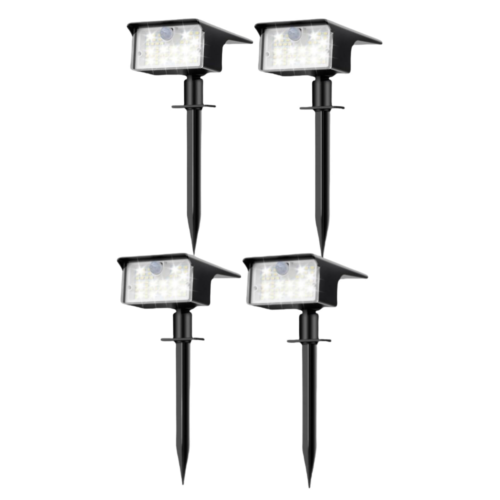 Ljljcqcns 4Pack-Cold White Solar Spot Lights Outdoor Motion Sensor, 3 Modes Solar Landscape Spotlights Outdoor Waterproof, For Yard Patio(4Pack-Cold White)