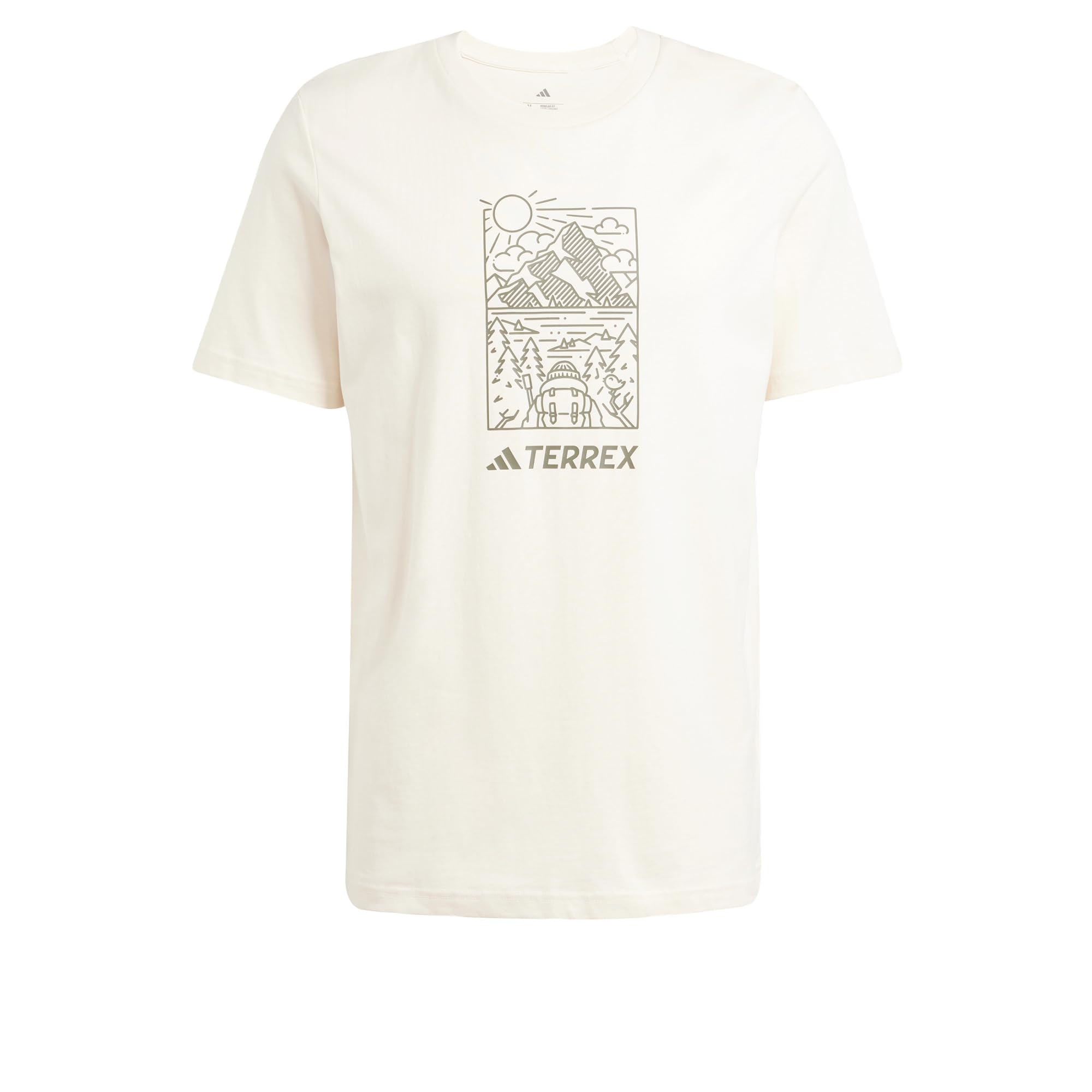 adidas Men's Terrex Graphic T-Shirt, Wonder White, L