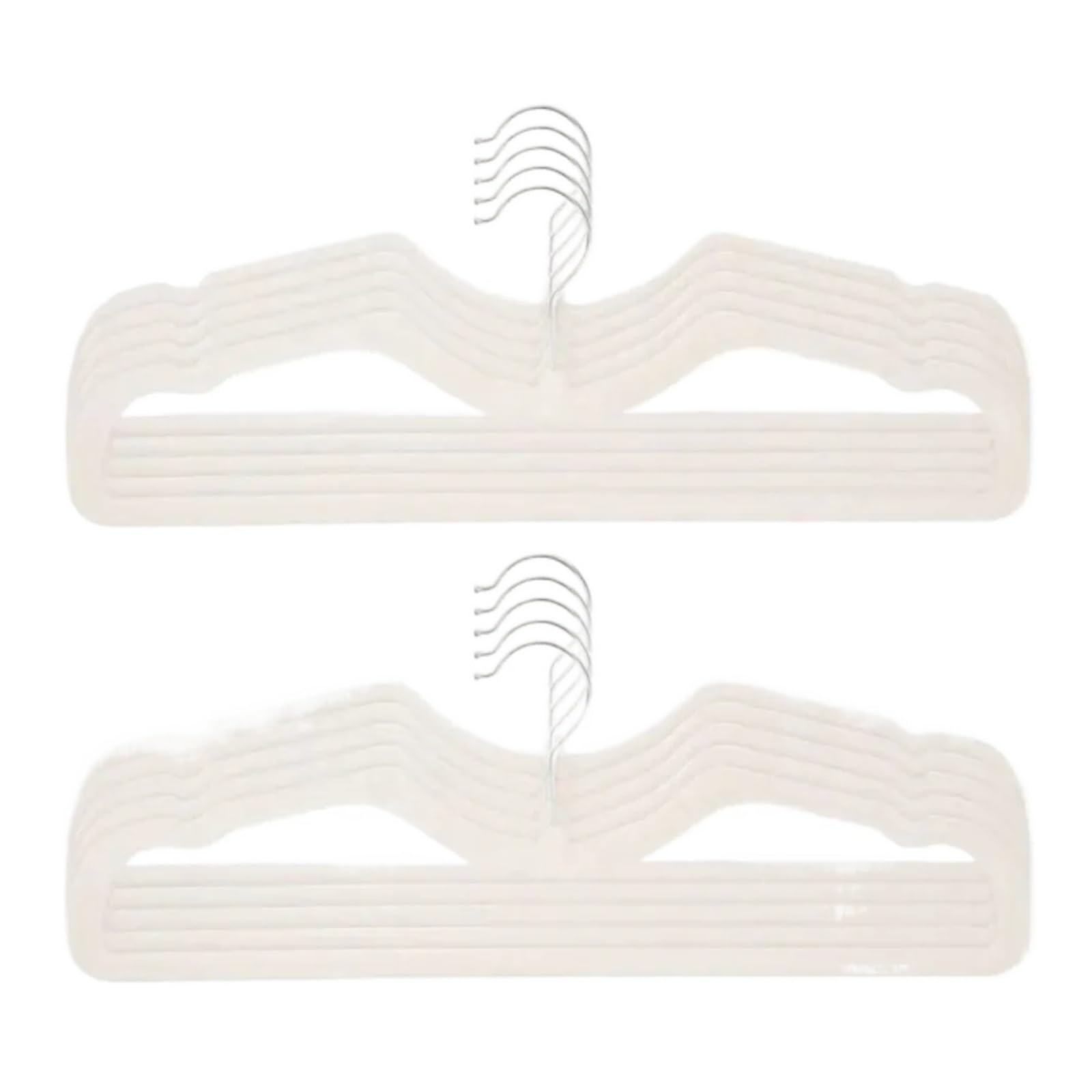 Velvet Hangers Velvet Hangers 10Pack, Short Neck Hanger, 360 Swivel Hook, Non-Slip Felt(10pcs-Beige)