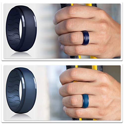 Image of Mens Silicone Wedding Band - Rubber Wedding Rings, Silicone Wedding Band