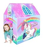 Webby Unicorn Kids Play theme tent house for Girls and Boys Toy Home (Multicolor)