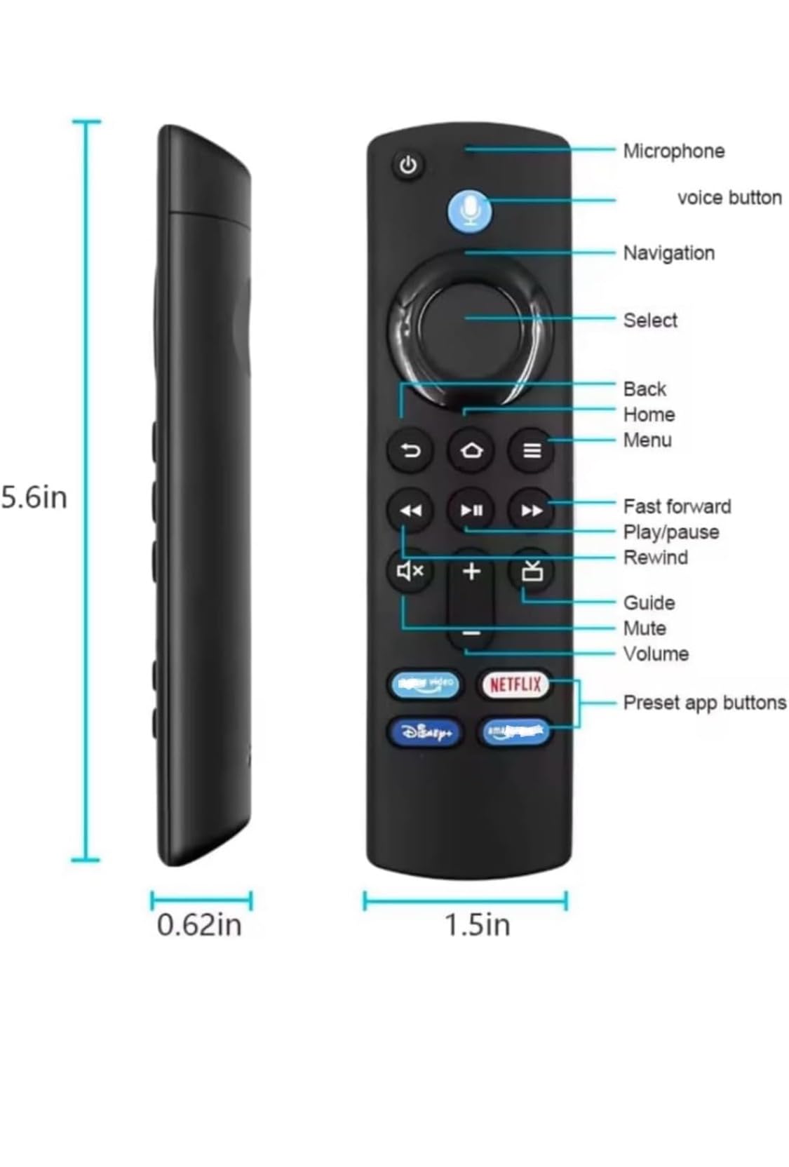 L5B83G Voice Replacment Remote ControlWith Voice Function (3rd Gen