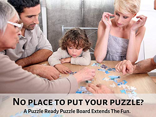 Jigsaw Puzzle Board Portable Puzzle Mat, Puzzle Organizer and Storage, Fits 1000 Piece Puzzles, Non-Slip Felt Surface, Lightweight, 23\" x 32\" - Thumbnail 2