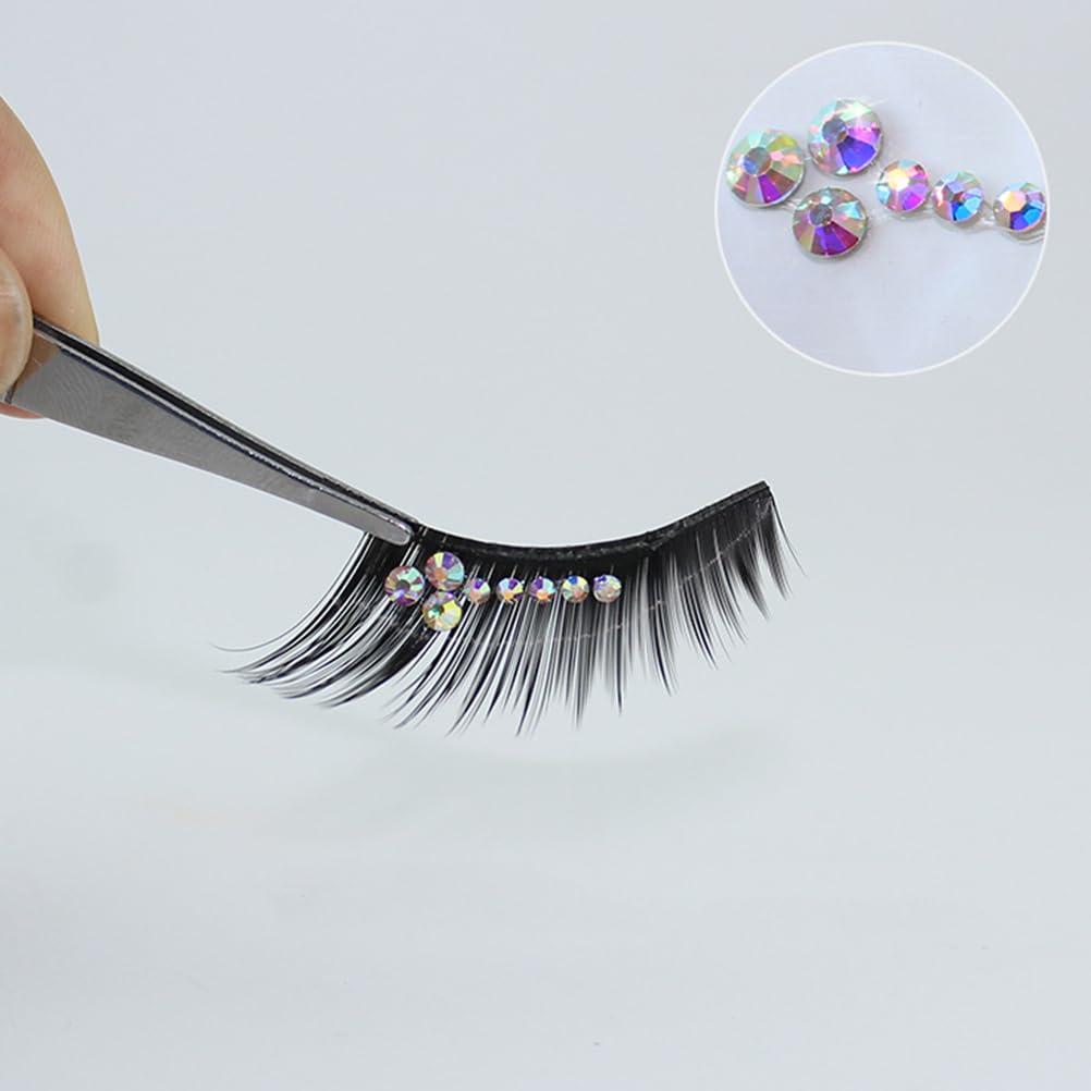 FRCOLOR Natural False Eyelashes 5 works Diamond Eyelashes Artificial Strip Lashes Eyelashes Fiber Natural False Lashes - Image 3