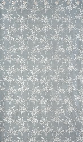 Image of Floral Printed Home Decor Curtains for Living Room, Bedroom Doors and Windows Panel, Parda, Eyelets Hanging, Grey, 4 x 5 Feet, 1 Piece