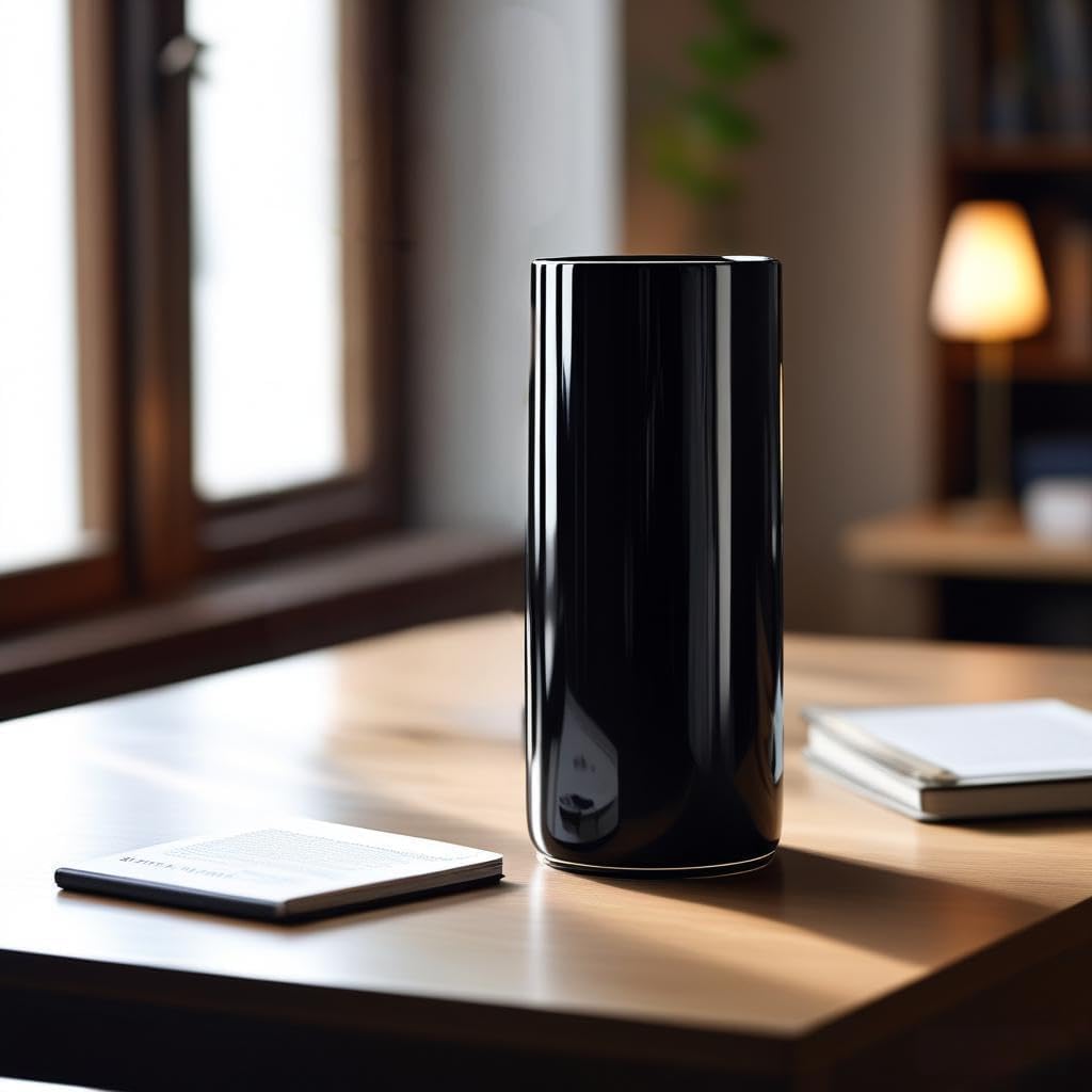 CYS Excel Black Glass Cylinder Vase (H:12" D:6") | Multiple Size Choices Glass Flower Vase Centerpieces | Wedding Table Arrangements