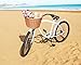 Colorbasket 01563 Adult Front Handlebar Wicker Bike Basket, Leather Straps, Natural Color