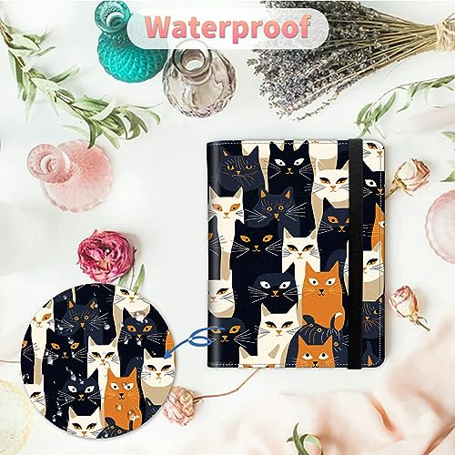 Image of Cats Photo Album 4x6 120 Pockets Photos with Strong Elastic Band, Small Mini Albums Sheet Protector Folder for Photos, Album for Family Wedding Baby Women Men Vacation Gift