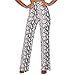 Produktbild Damen Weites Bein Hosen Kolylong Frauen Hohe Taillen Hose Elegant Slim Fit Hosen Lang Leichte Fitness Jogginghose Mode Schlange Drucken Tier Muster Schlaghose Freizeithose Jogginghose Sporthose