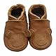 YIHAKIDS Krabbelschuhe Babyschuhe Lauflernschuhe Kleinkind Lederschuhe Hausschuhe AFFE Weiche Sohle Lernlaufschuhe (Size M, Braun, 6-12 Monate, 21/22 EU)