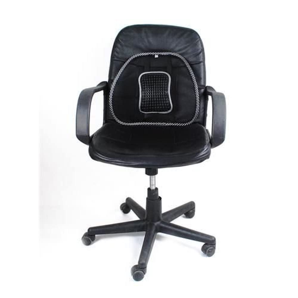 Trimming Shop Support lombaire en maille noire pour chaise de bureau, siège de voiture, soulagement de la douleur, sangle de posture élastique Trimming Shop Support lombaire en maille noire pour chaise de bureau, siège de voiture, soulagement de la douleur, sangle de posture élastique