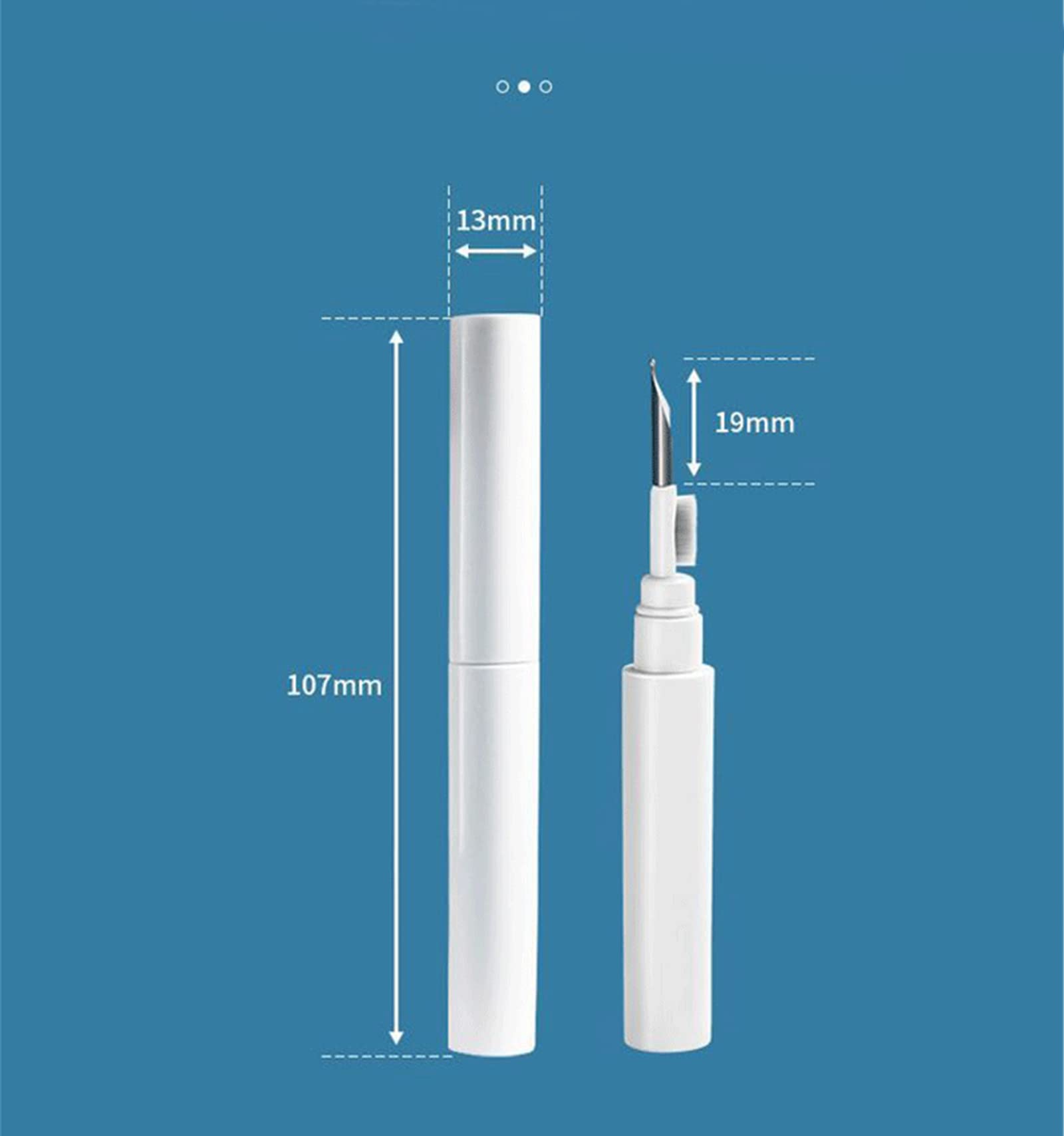 Wielofunkcyjny zestaw do czyszczenia słuchawek dousznych 3 w 1 Zestaw do czyszczenia słuchawek do AirPods iPhone Camera Keyboard-biały