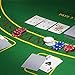 Brybelly Casino Night 2-in-1 Blackjack and Roulette Table Felt Only- Green Felt Double Sided Casino Tabletop Gaming Mat- 72
