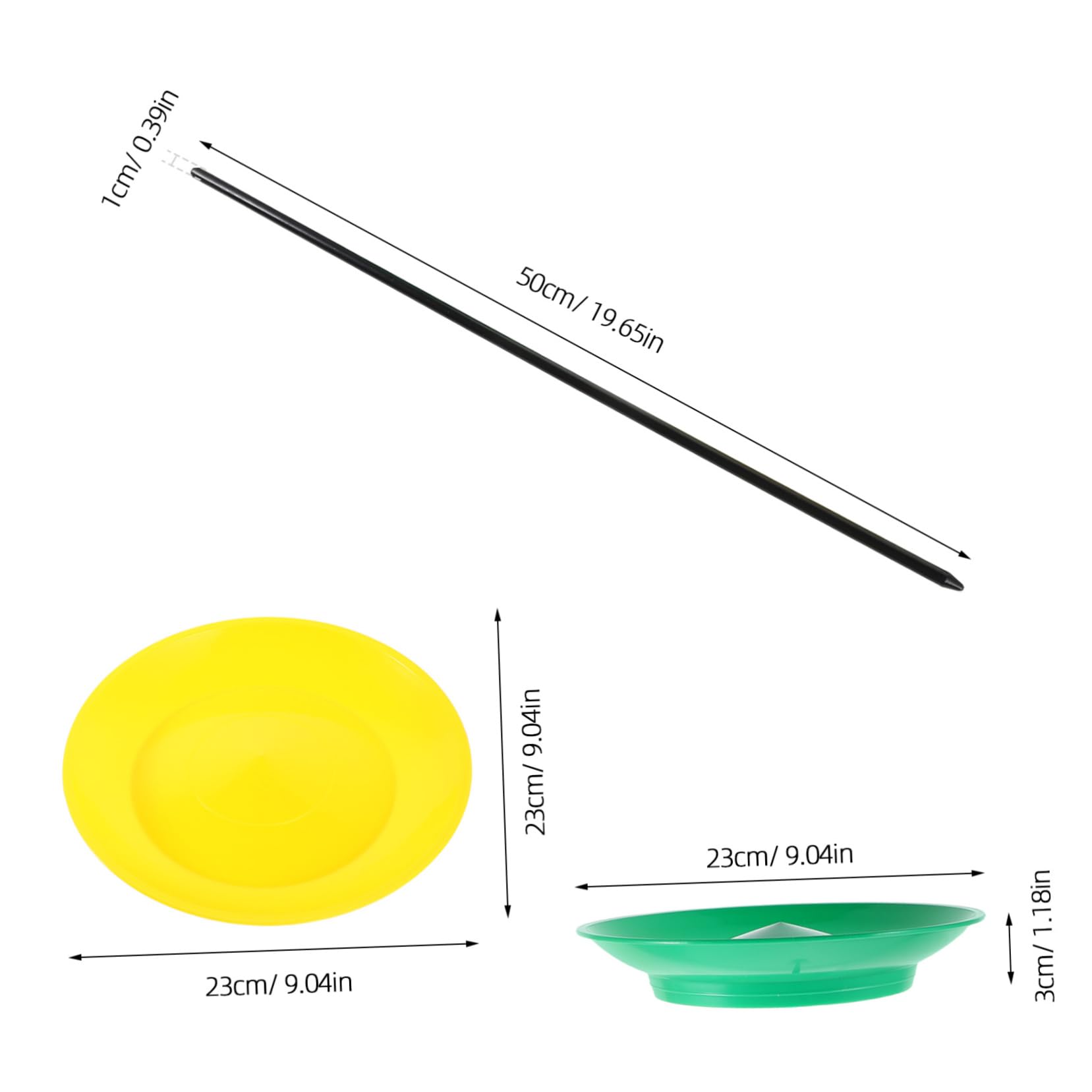 NAMOARLY Juggle Sticks Plates Set 2pcs Beginner Juggling Kit Circus for Boys and Girls for Skill Learning Party Supplies