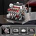 Mould King 10130 V8 Engine Model Kit, Surper Car Engine that Works with Motor, Buildabe STEM Physical Science Educational Toy, Hobby Building Set for Adults (2718 Pieces)