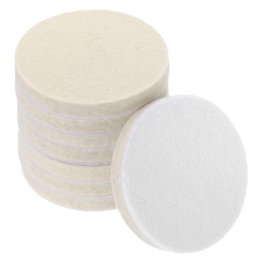 SPTA 4Inch / 5Inch / 6Inch Wool Felt Polishing Pads M14 Thread Felt Wheel Flocking Buffing Pad Car Paint Finish Polishing Disk