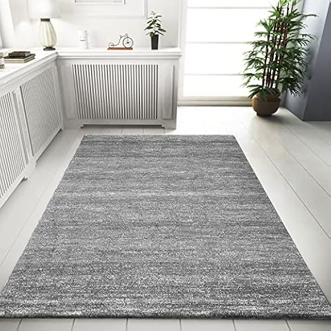 Alfombra VIMODA Moderna de Pelo Corto Jaspeada en Gris Cover