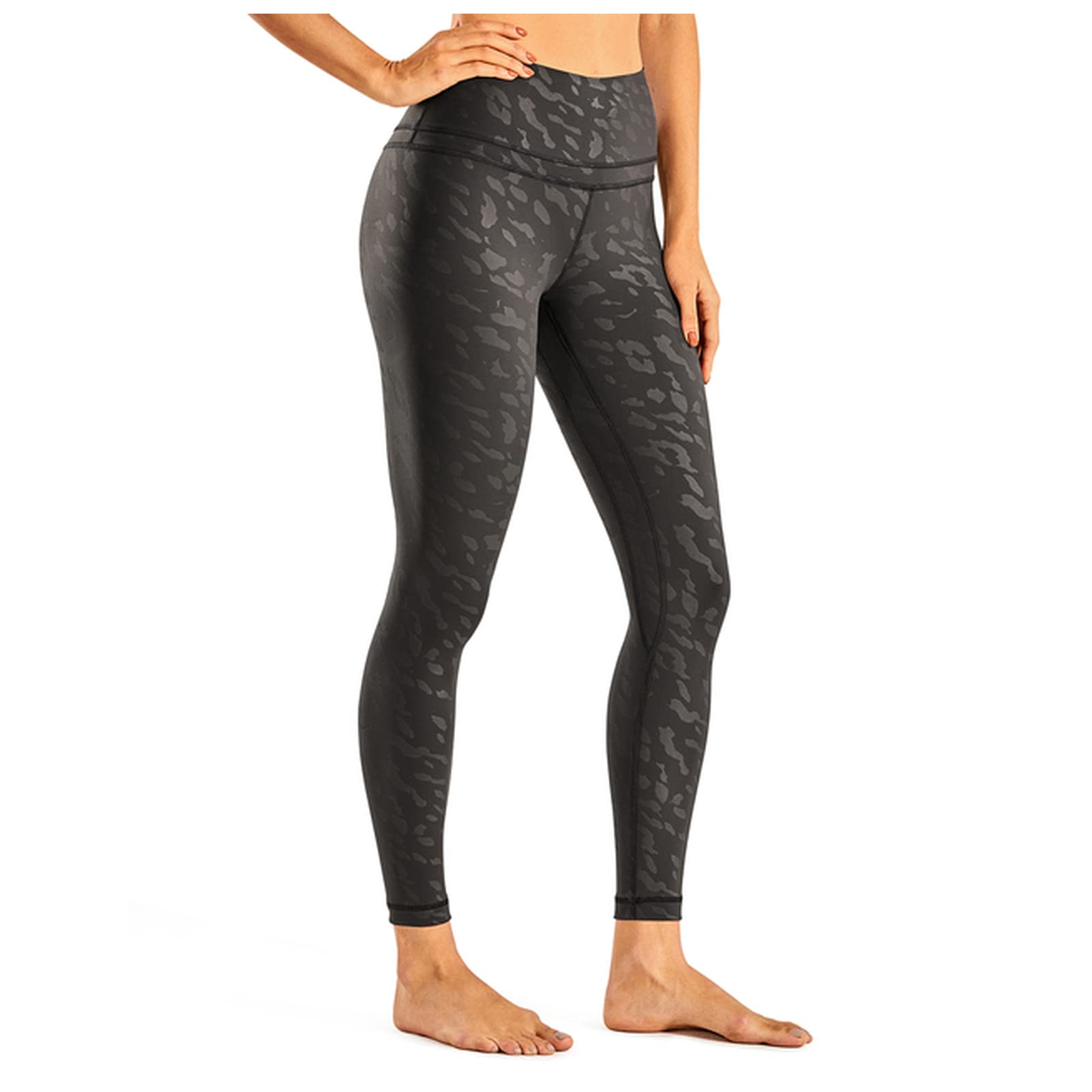 Legginsy gimnastyczne damskie Naked Feeling I wysoka talia obcisłe spodnie do jogi legginsy treningowe - 61 cm spodnie z szerokimi nogawkami damskie