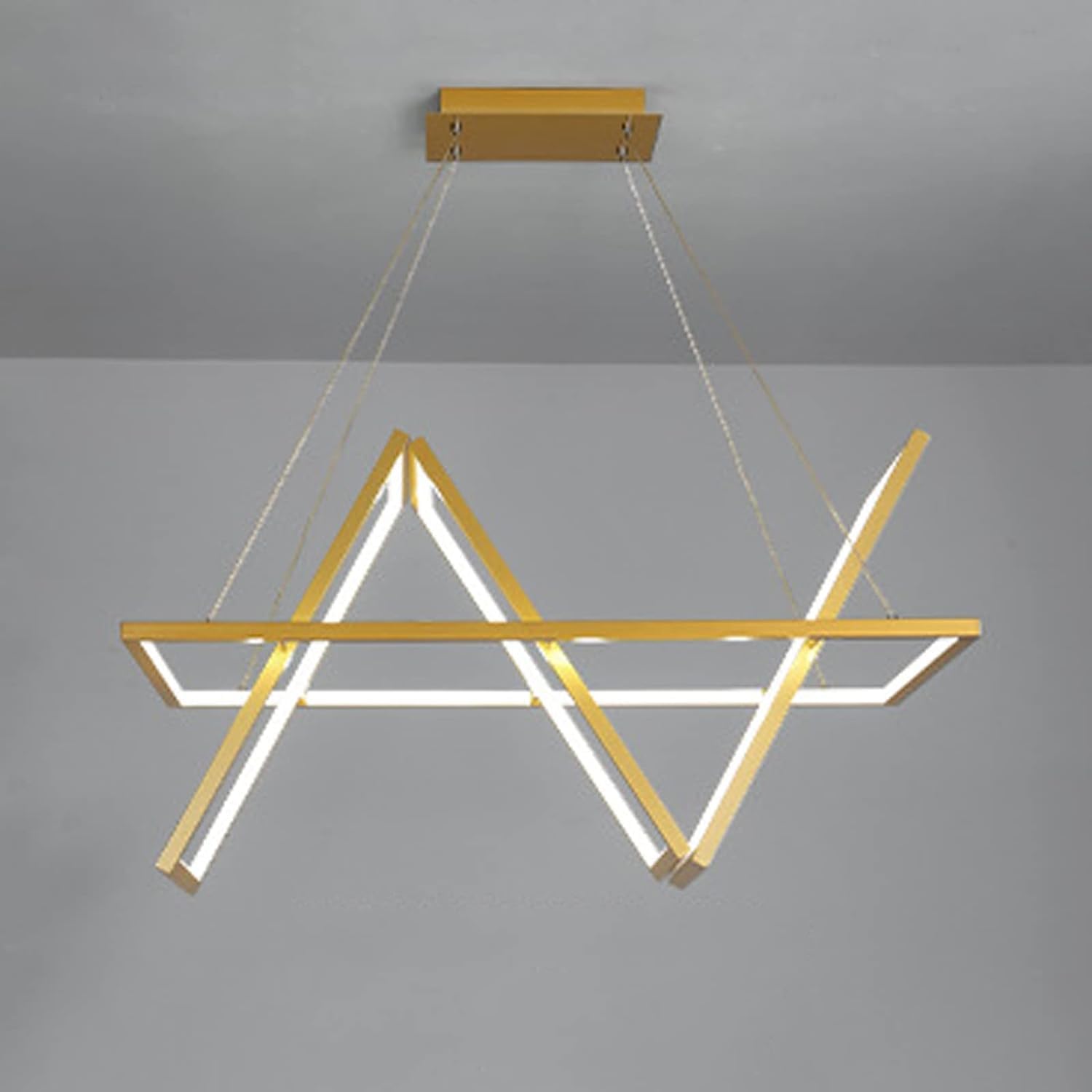 RRJJ Chandelier Pendant Light Led Contemporary Pendant Lamp, Chandeliers Light Fixture with Adjustable Height Suspension Wire for Living Room, Bedroom, Dining,White Light-2 Heads (3Head