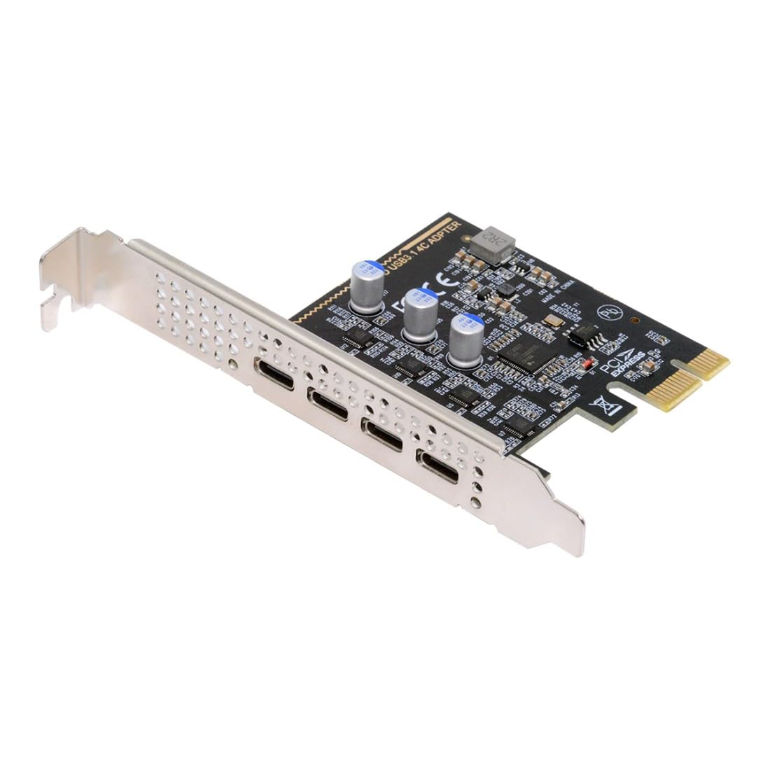 chenyang PCIE to 4 Port USB 3.2 Adapter,PCIE X1 to 4 USB C Chassis Port Expansion Card Adapter Support Win7/8/8.1/10/11/Linux/XP-picture-18