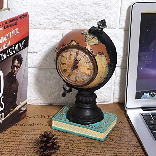 Globo de relógio decorativo, estilo nórdico, processo de resina, globo retrô, ornamentos de relógio,