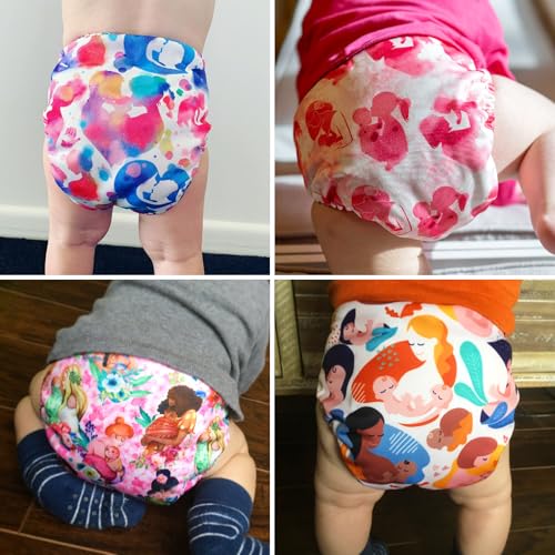 Mama Koala 1.0 Baby Cloth Diapers Bundle(160060), with 6pcs 3-Layer Hemp Cotton Inserts - Image 3