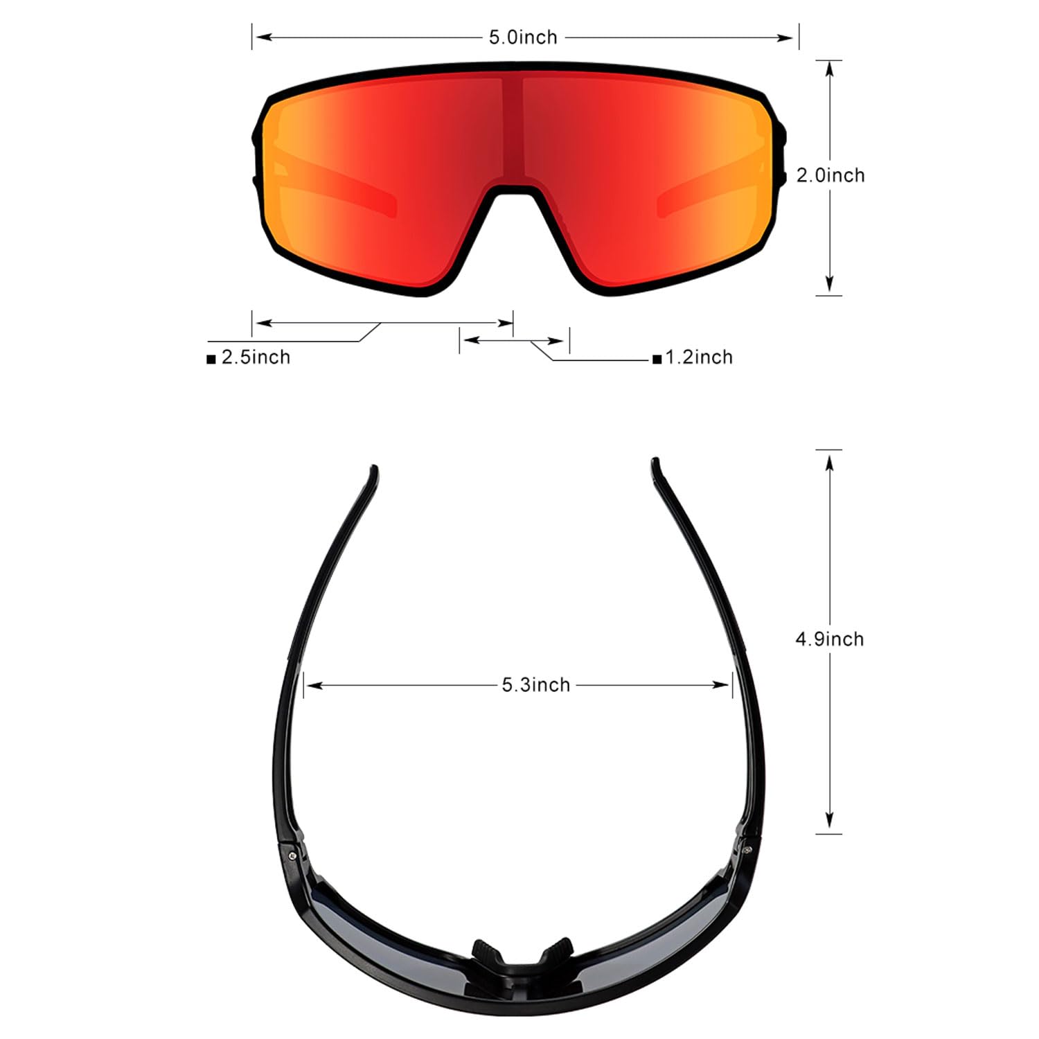 Bertoni ALIENPFT01S Lunettes de cyclisme - photochromiques polarisée