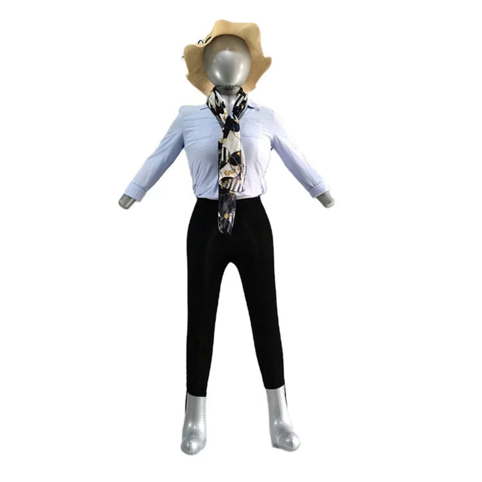 Aufblasbare Ganzkörperpuppe für Damen 165cm Weiblicher Ganzkörper Aufblasbare Schaufensterpuppe Hemd und Hose Schaufensterpuppe