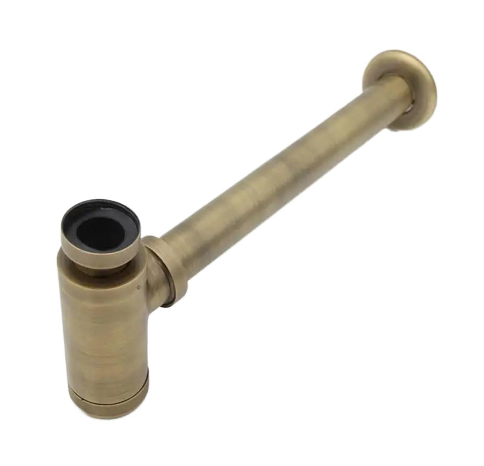 1 Pcs Bottle Trap Brass Round Siphon Antique Color/Black Drain Kit Bathroom Vanity Basin Pipe Waste for DIY Tools(Antique Bottle)