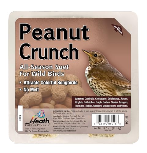 Heath Outdoor Products DD18-10 Peanut Crunch Suet Cake - 10 Pack