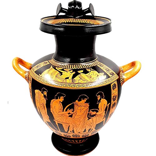 Attic Red figure Hydria 42cm, Music lesson,Museum Replicas