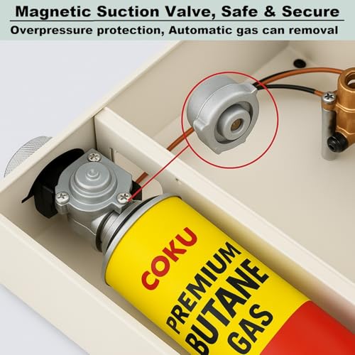 Image of Coku Butane Gas Refill Canisters 250g - Portable Butane Fuel for Camping Stove, Gas Burner, BBQ, Kitchen, Outdoor Cooking, Travel & Picnic - Compatible with Butane Gas Stove