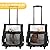 KOPEKS Deluxe Backpack Pet Travel Carrier with Double Wheels - Black - Large, KPS-1114