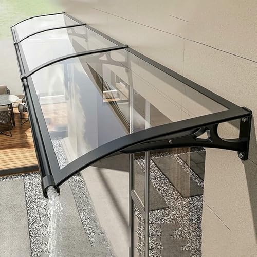 Auvent de porte d'entrée polycarbonate CNPRAZ fini les infiltrations d'eau
