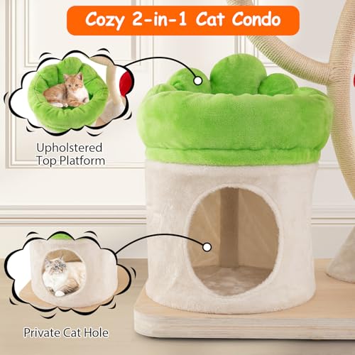 Torre para Gatos Tangkula 65 Pulgadas con Plataformas Florales miniatura 5
